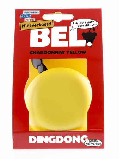 Fahrradklingel ding-dong Stahl 80 mm gelb