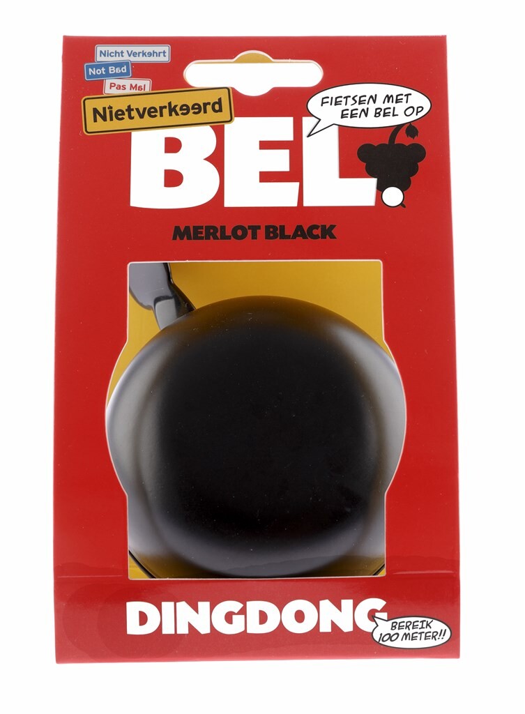 Fahrradklingel ding-dong Stahl 80 mm schwarz