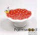 Farmwood Animals Vogelbadpilz mit Vogel ø23x14cm