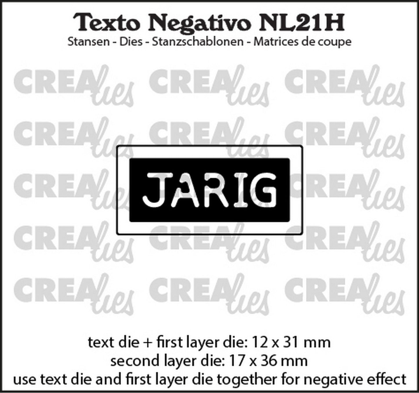 Crealies • Texto Negativo Geburtstag (horizontal)