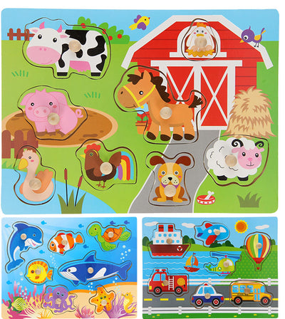 Johntoy John Spielzeug-Knopfpuzzle 30x22cm