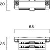 Nordic-Kupplungsstück für. Schiene weiß 3-phasig 5050026