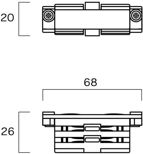 Nordic-Kupplungsstück für. Schiene weiß 3-phasig 5050026