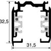 Nordic-Schiene weiß 3 Phasen 1 Meter 5050003