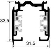 Nordic-Schiene weiß 3 Phasen 3 Meter 5050008
