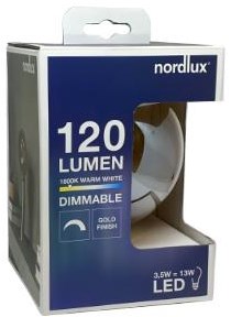 Nordlux LED Globe G120 E27 3,5-12W 1800K Retro Deco Gold Dimmbar - 2760165