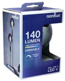 Nordlux LED Globe G125 E27 5-15W 1800K Filament Spirale Grau Dimmbar - 2760140