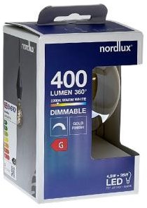 Nordlux LED Globe G95 E27 4,9-35W 2200K Filament Spirale Gold Dimmbar - 2760121