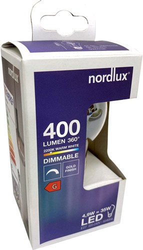 Nordlux LED GLS E27 4,9-35W 2200K Filamentspirale gold dimmbar - 2760070