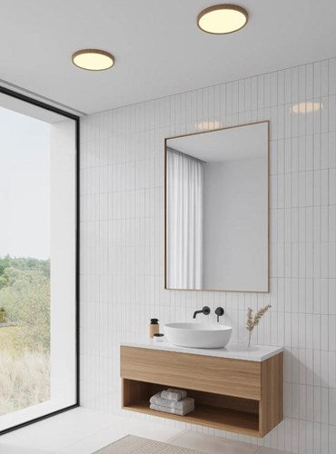 Nordlux LED Deckenleuchte Oja 29 Holz 17W 2700K Warmweiß 29cm - 4802319