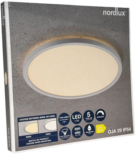 Nordlux LED-Deckenleuchte oja 29 weiß 17w 3000k 4000k 29cm - 4802324