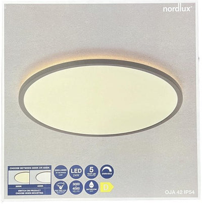 Nordlux LED Deckenleuchte oja 42 schwarz 24w 3000k 4000k 42cm - 4802331