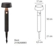 Nordlux LED-Solar-Gartenlampe auf Zapfen Nama 1 W 3000 K Schwarz 50 cm – 4802840 - afbeelding 2