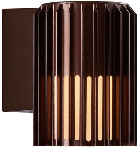Nordlux Wandleuchte Aludra rund E27 braun IP54 - 4800942