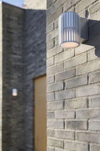 Nordlux Wandleuchte Aludra rund E27 Silber Anthrazit IP54 - 4800941
