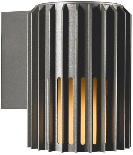 Nordlux Wandleuchte Aludra rund E27 Silber Anthrazit IP54 - 4800941