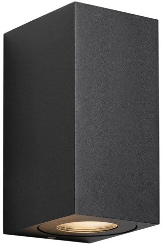 Nordlux Wandleuchte Canto Maxi2 Quadrat 2x Gu10 Schwarz IP44 - 4800950