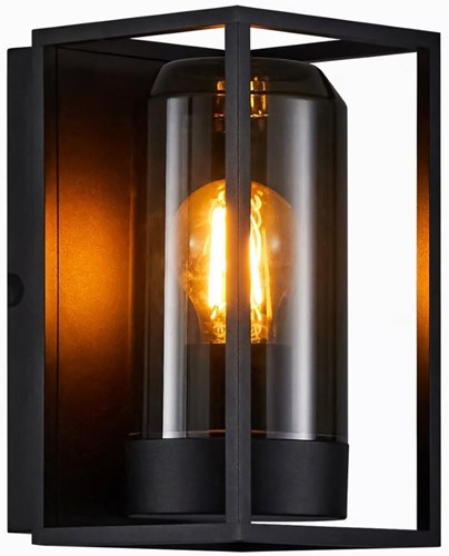 Nordlux wandleuchte griffin e27 schwarz ip44 - 4800905
