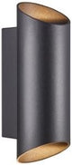 Nordlux Wandleuchte Nico rund 2x gu10 schwarz IP54 - 4800920