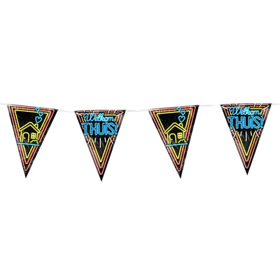 Paperdreams Neon-Partyflagge „Willkommen zu Hause“.