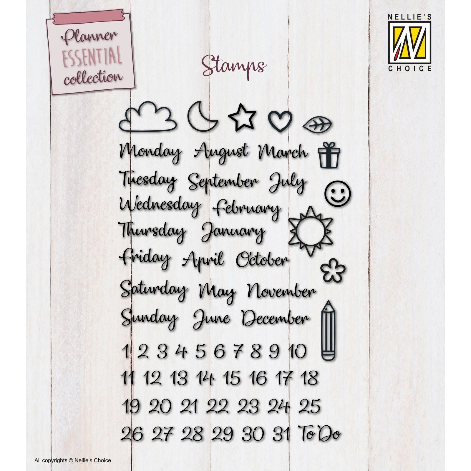 Nellies Wahl • Clear Stamps Planner Essentials im 61. Jahrhundert.