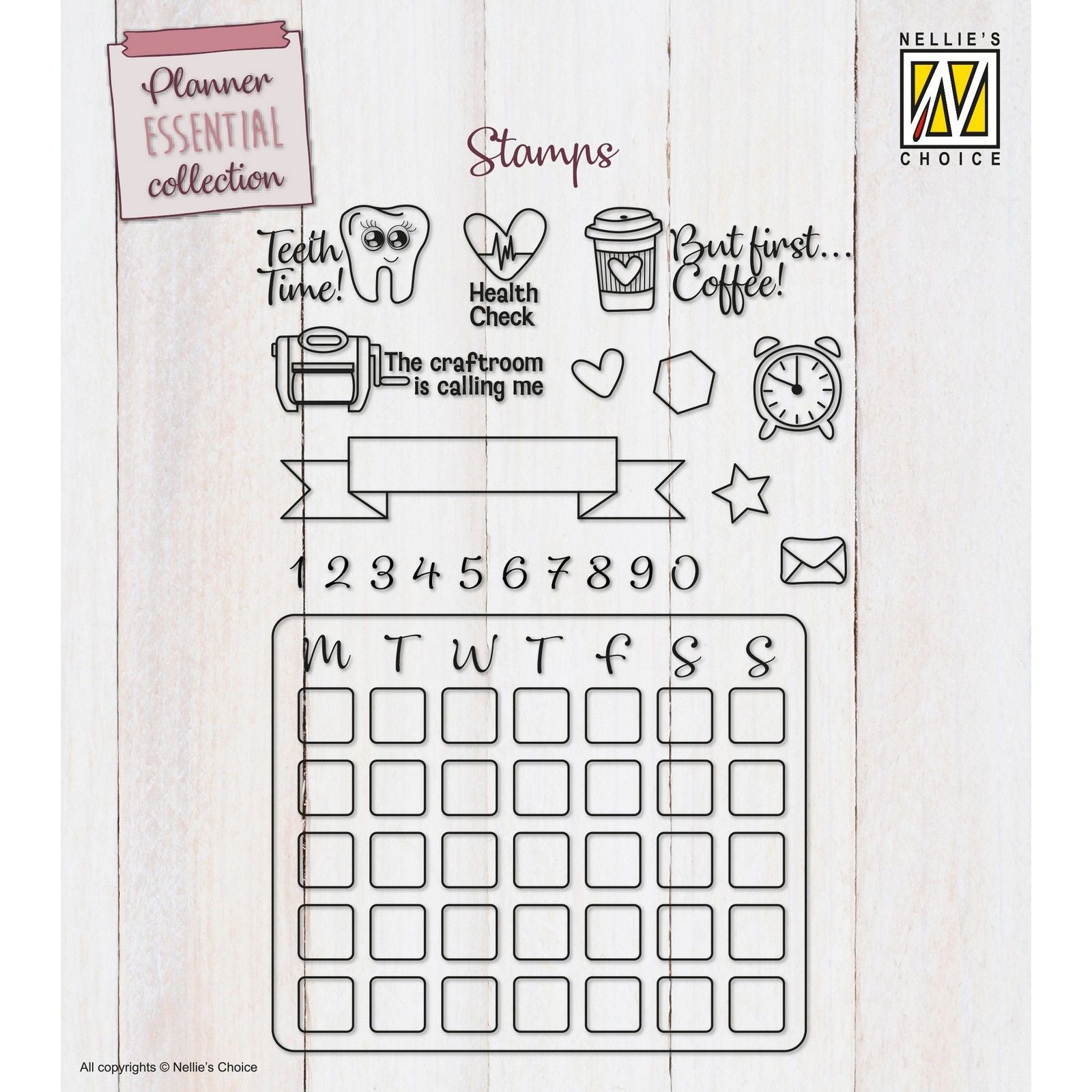 Nellies Wahl • Transparente Stempel „Plan It“, 22 Stück.