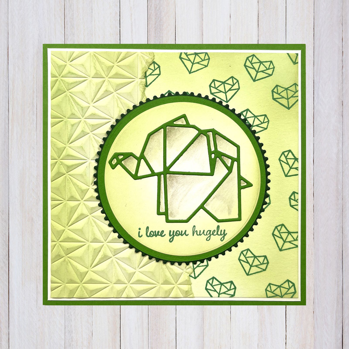 Nellies Wahl • Klarsichtstempel Origami-Text und Tiere 14 Stück.