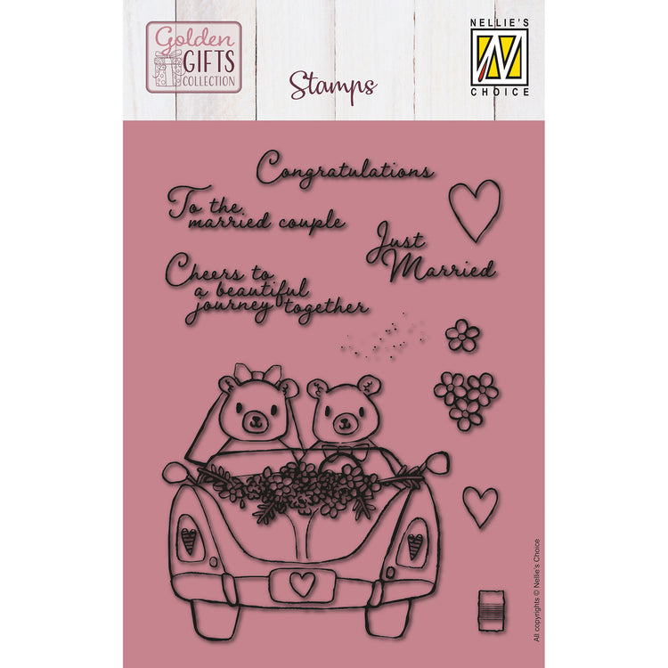 Nellies Wahl • Klarsichtstempel „Just Married 11st“.
