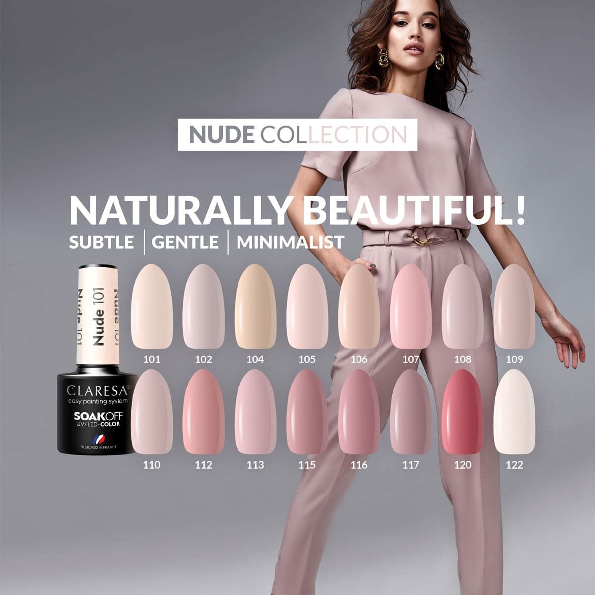 Claresa Claresa UV LED GELLAK 5ML NUDE 112