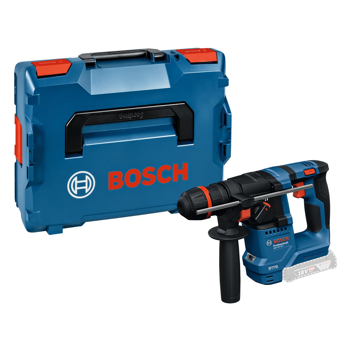 Bosch Blue GBH 18V-18 x professioneller Akku-Bohrhammer | onechuck | exkl. Batterien und Ladegerät - 0611927102