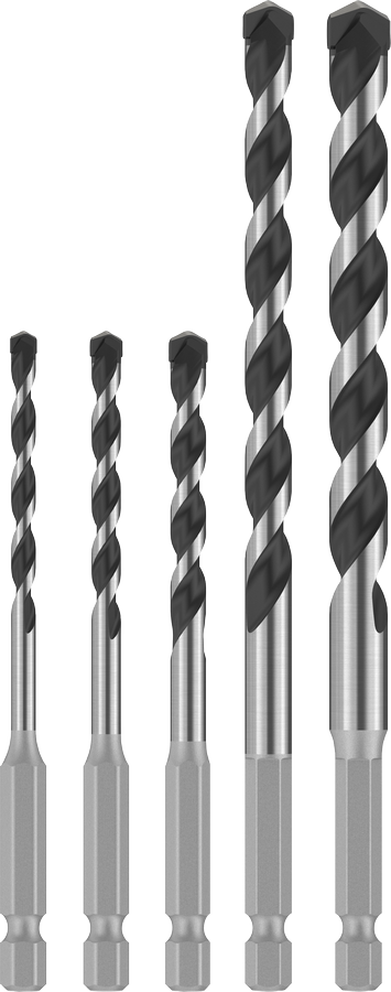 Bosch Zubehör Betonbohrer-Set Sechskant-5 | 5-teilig | 4, 5, 6, 8, 10 mm – 2608707004