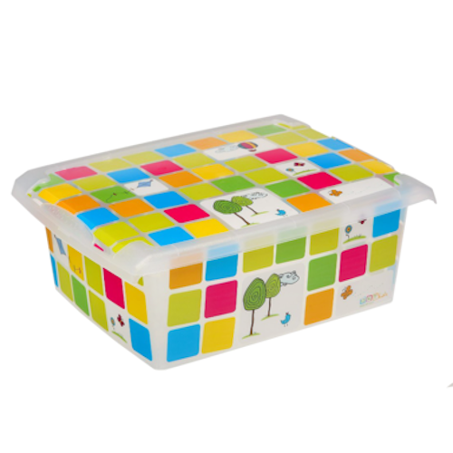 Okt Kinder-Aufbewahrungsbox mit Deckel 10 Liter