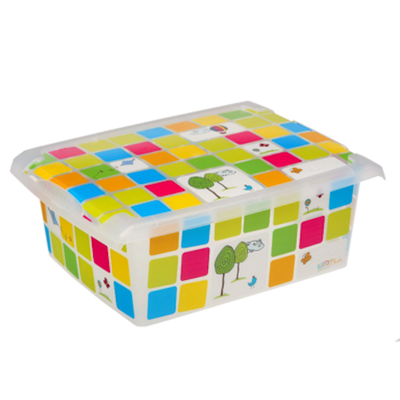 Okt Kinder-Aufbewahrungsbox mit Deckel 10 Liter