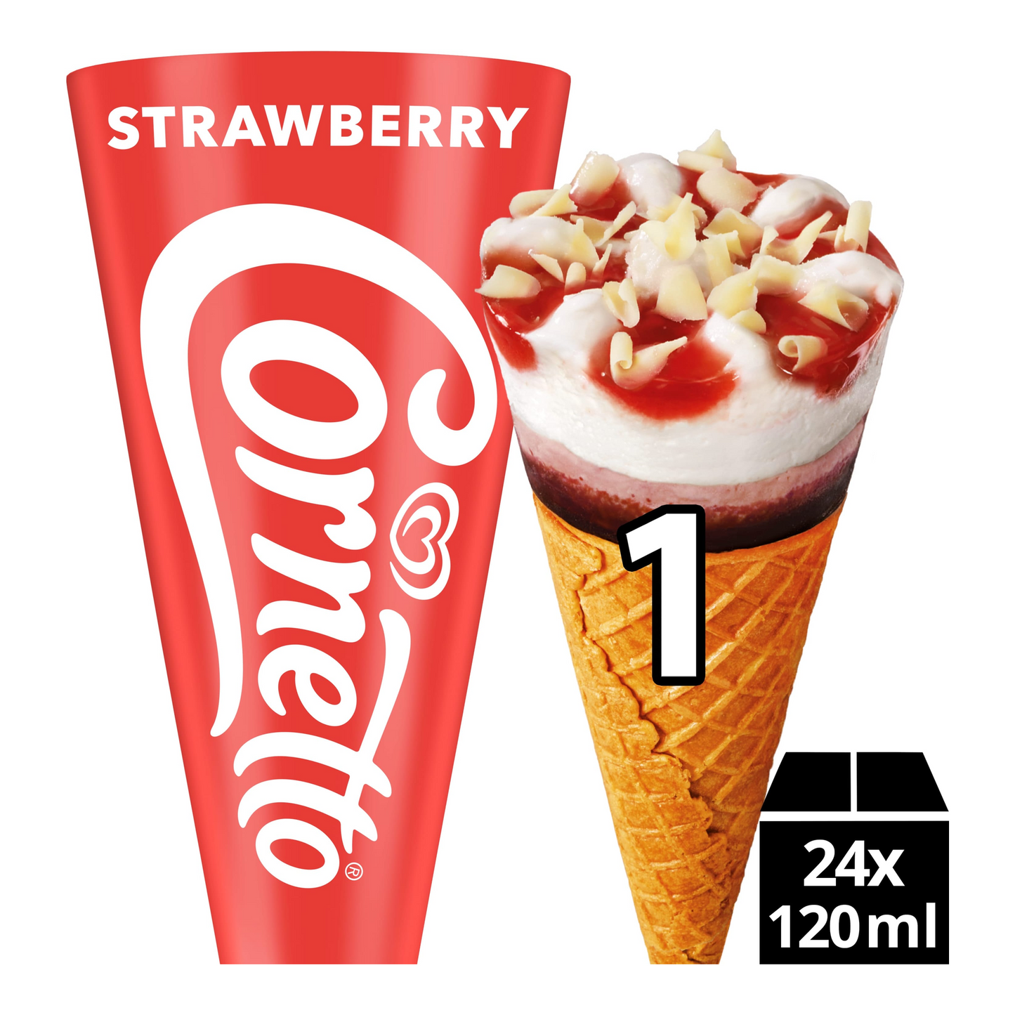 Ola Cornetto Erdbeere (24x 125 ml)