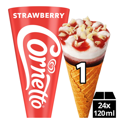 Ola Cornetto Erdbeere (24x 125 ml)