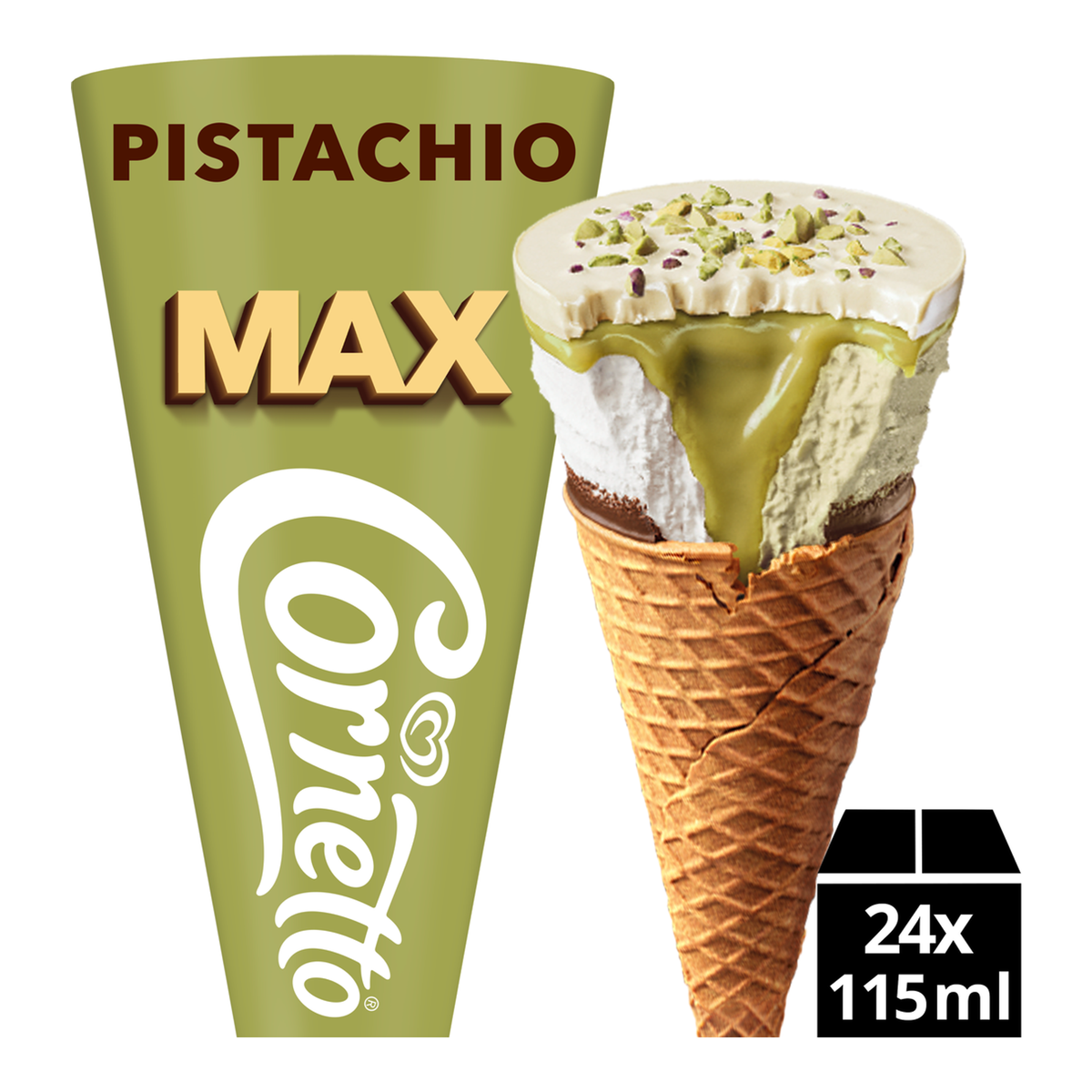 Ola Handeis Cornetto Pistazie Max (24x 115ml)