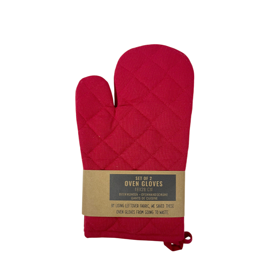 Ofenhandschuh rot 18x28cm 2 Stück
