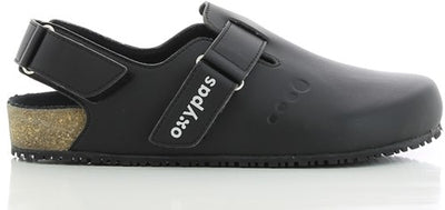Oxypas Pantolette mit Band Bianca | weiß silber | Größe 38 - 00,154,182,38