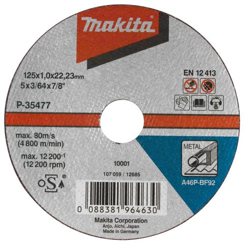 Makita Zubehör Trennscheibe 115 x 1,6 mm mit – B-14102 – 10 Stück – B-14102