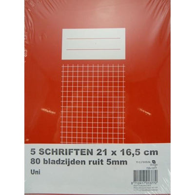 Verona Notizbücher 5 Stück 21x16,5 cm Diamant 5mm uni