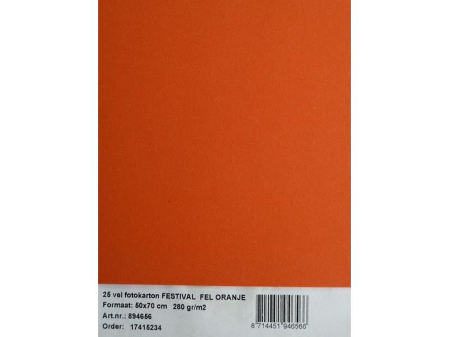 Fotokarton 25 Blatt 70x50cm leuchtend orange