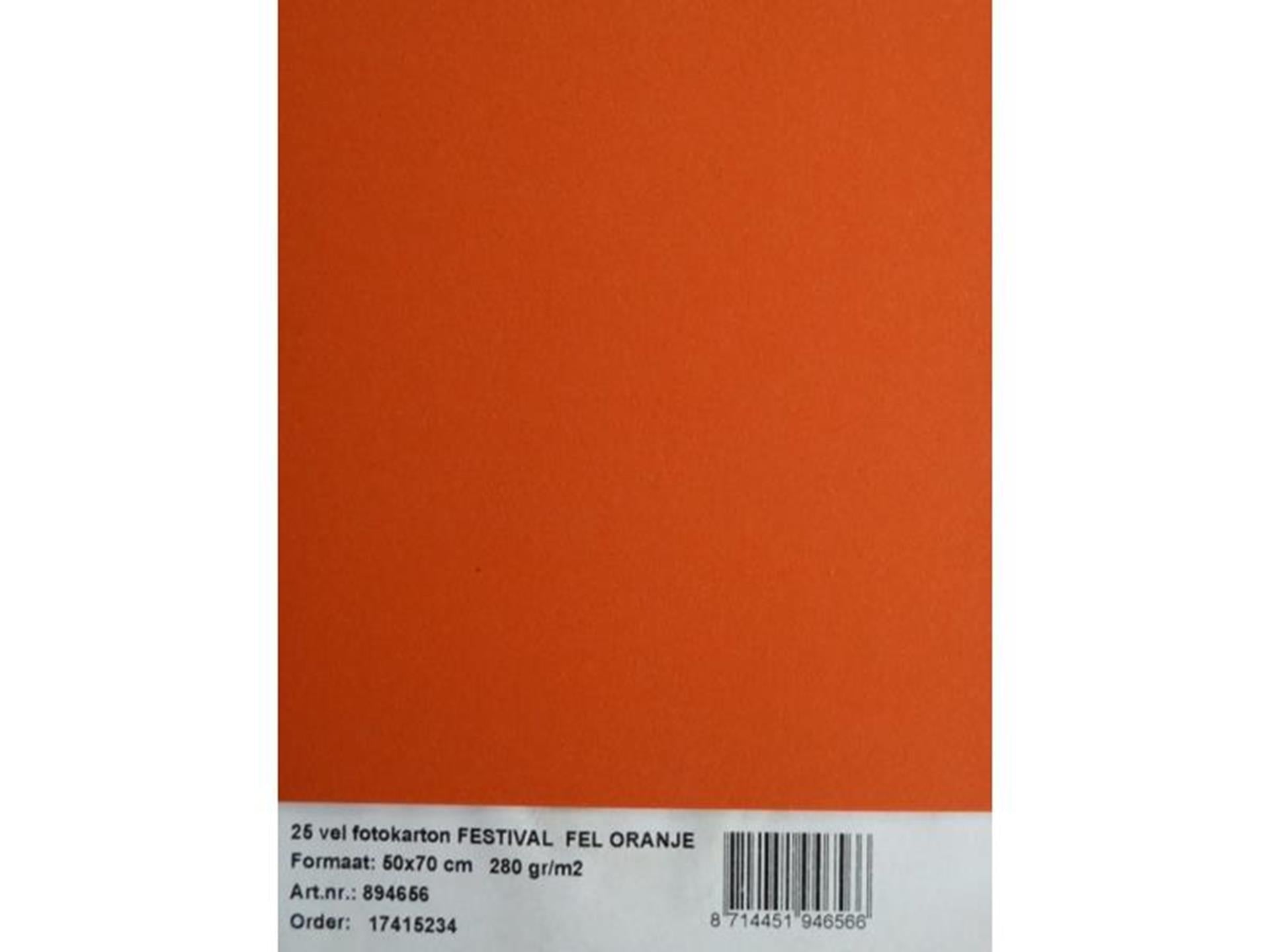 Fotokarton 25 Blatt 70x50cm leuchtend orange