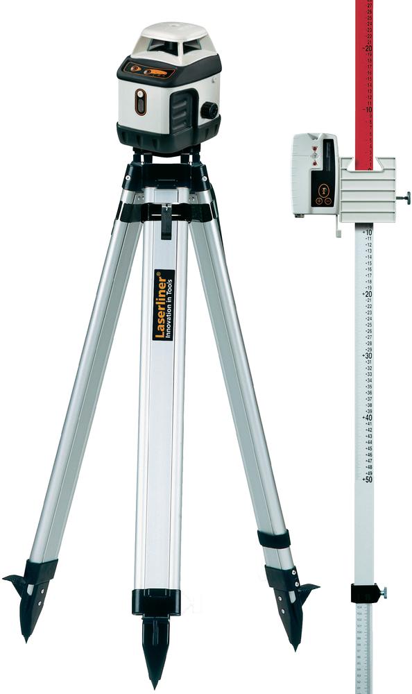 Laserliner Aquapro 120 Set | Rotationslaser + Stativ, Empfänger und Messlatte - 046.04.00a