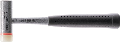 Halder Kunststoffhammer | Länge 290 mm Kopf d. 30mm | hartes Stahlrohr | Nylon weiß gehärteter Stahl | 1 Stück - 3677.030 - 3677.030