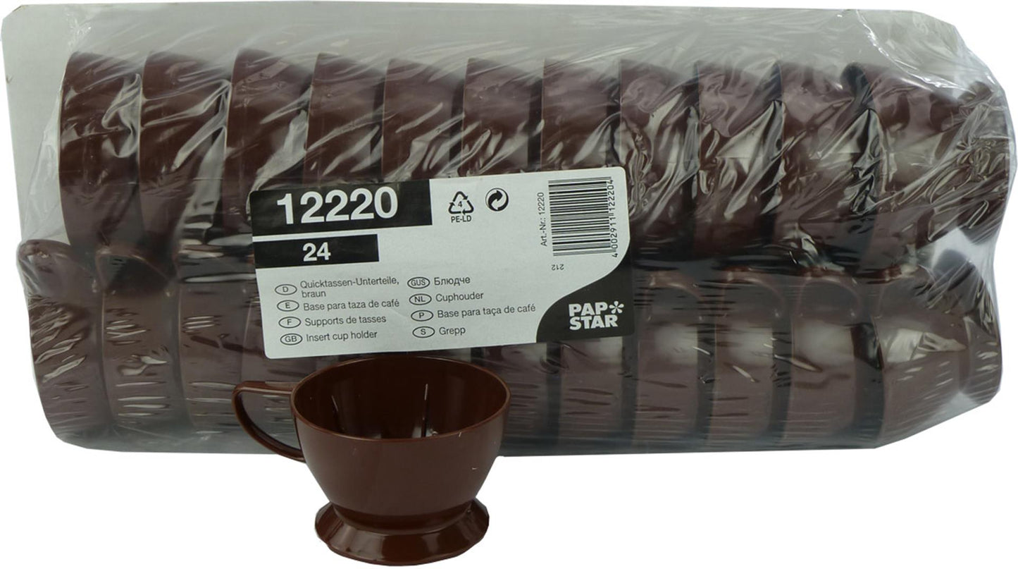 Papstar Getränkehalter braun Packung mit 24 Stück