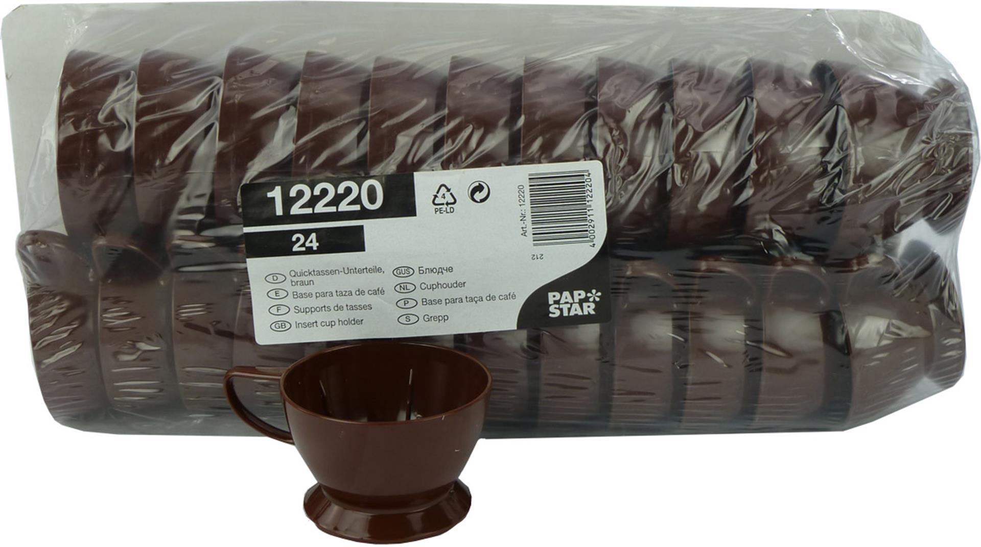 Papstar Getränkehalter braun Packung mit 24 Stück