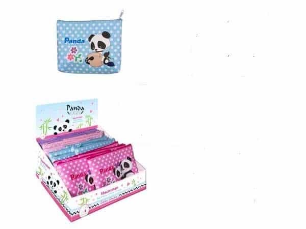 Panda -Tasche blau mit Bällen