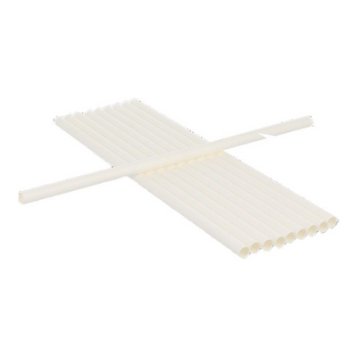 Papierstrohhalme weiß (230 x 8mm)