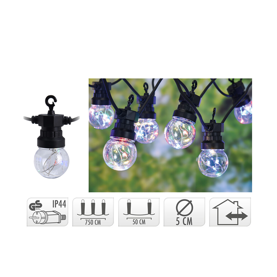 Ty Par Lights LED-Beleuchtung 50 LEDs mehrfarbig 750 cm