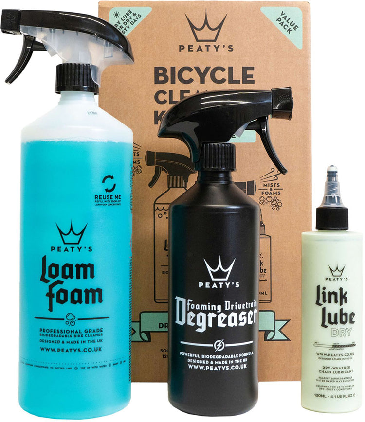 Peaty's Wash Degrease Dry Lube – Reinigungsset für Fahrräder